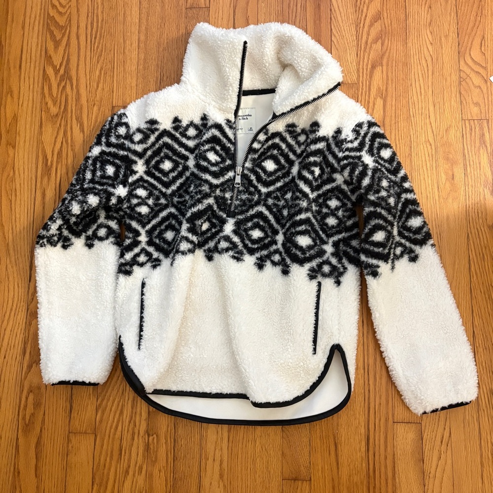 Drama Collar Half-Zip Sweatshirt Abercrombie & Fitch Size XS
